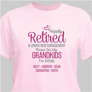 Personalized Happily Retired T-Shirt