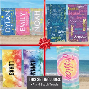Personalized Beach Towel Gift Set GS042