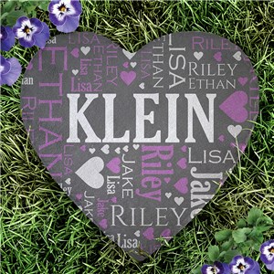 Personalized Family Word Art Heart Slate Stone L8175415