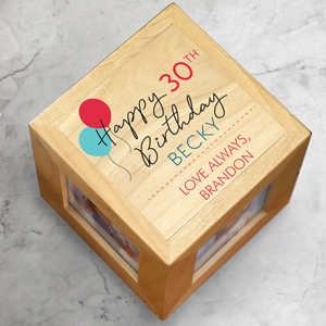 Personalized Happy Birthday Photo Cube | Personalized Photo Frames