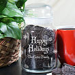 Personalized Happy Holidays Glass Jar 230624