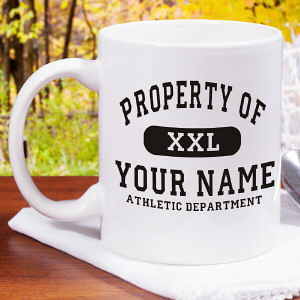 Property of Athletic Personalized Ceramic Coffee Mugs