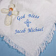 Embroidered God Bless Baby Boy Afghan 83131558