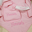 Embroidered Bella Baby Girl Pink Gift Set E00014