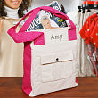 Embroidered Name Canvas Tote Bag E00024PK