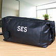 Embroidered Black Leather Toiletry Bag E226110