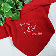 Embroidered Couple Fleece Blanket E24232RD