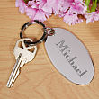 Engraved Name Silver Keychain 8531300