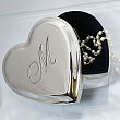 Engraved Initial Silver Heart Jewelry Box 8531580