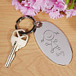 Engraved Stick Figure Silver Key Chain 8526390