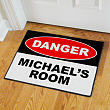 Personalized Danger Doormat