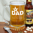 #1 Dad Personalized Sports Glass Mug 228561