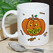 Personalized Halloween Pumpkin Name Coffee Mug