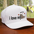 Personalized Love My Dog Hat