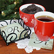 Personalized Floral Initial Coaster Set G230827