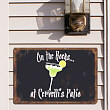 Personalized On The Rocks Metal Patio Wall Sign