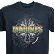 Marines Personalized Black T-shirt 33247X