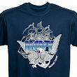 Custom Printed Navy T-Shirt 33249X
