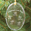 Personalized Love Bugs Glass Oval Ornament 818984