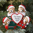 Personalized Teddy Bear Family Christmas Ornament