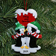 Penguin Kisses Personalized Christmas Ornament 825183