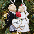 Bride &amp; Groom Personalized Christmas Ornament