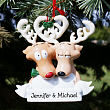 Personalized Reindeer Couple Ornament