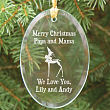 Happy Holidays Personalized Glass Ornament 85984