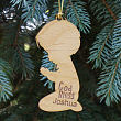 Personalized Praying Boy Wood Ornament