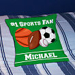 Sports Fan Personalized Throw Pillow