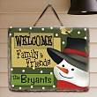 Personalized Snowman Welcome Slate Plaque 63131487