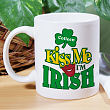 Kiss Me I'm Irish Personalized Coffee Mug