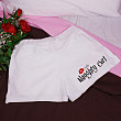 Naughty Girl - Ladies White Cotton Shorts 9812092X