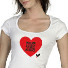 Personalized QR Code Heart Ladies Fitted T-Shirt B35239X