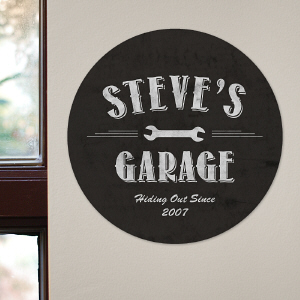My Garage Round Wall Sign | Mancave Gifts