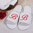 Embroidered Initial Slippers E315826X