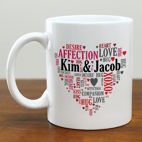 Couples Word Art Coffee Mug GiftsForYouNow