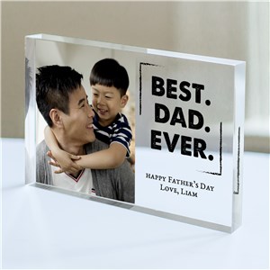 Personalized Best. Dad. Ever. Acrylic Block | Personalized Keepsake For Dad