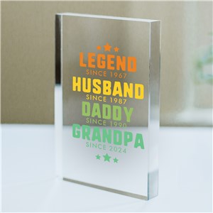 Personalized Legend Husband Dad Grandpa Acrylic Keepsake