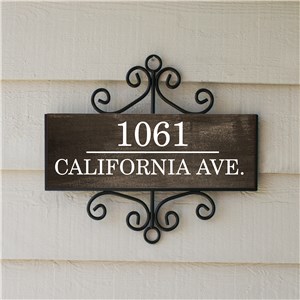 Personalized Signature Signs | Wood Look Address Sign