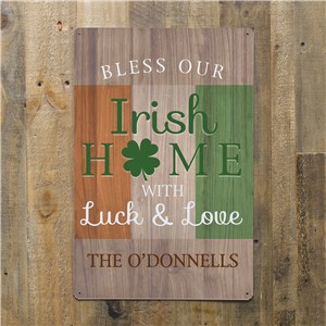 Custom Bless Our Irish Home Decor Sign