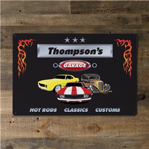 Classic Cars Personalized Metal Garage Sign 627964