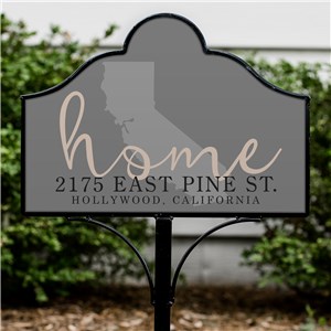 State Home Signature Custom Magnetic Lawn Address Sign 