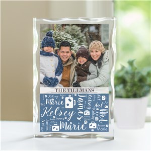 Personalized Family Photo Word-Art Acrylic 4x6 Scalloped Edge Keepsake 7121831