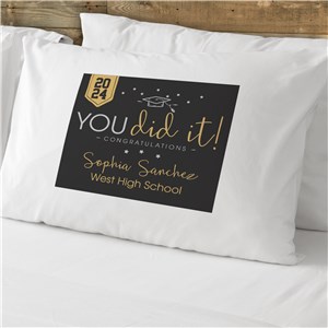 Personalized You Did It Cotton Pillowcase 830160300C