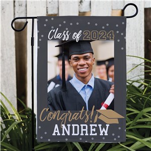 Personalized Class Of With Confetti Graduation Garden Flag 830160312X