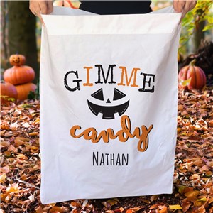 Personalized Gimme Candy Trick or Treat Sack