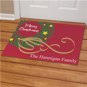 Personalized Christmas Wreath Doormat 83137857X