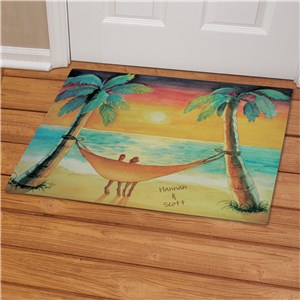 Personalized Beach Sunset Welcome Doormat | Personalized Doormats