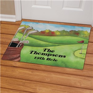 Personalized Golf Welcome Doormat | Personalized Doormats